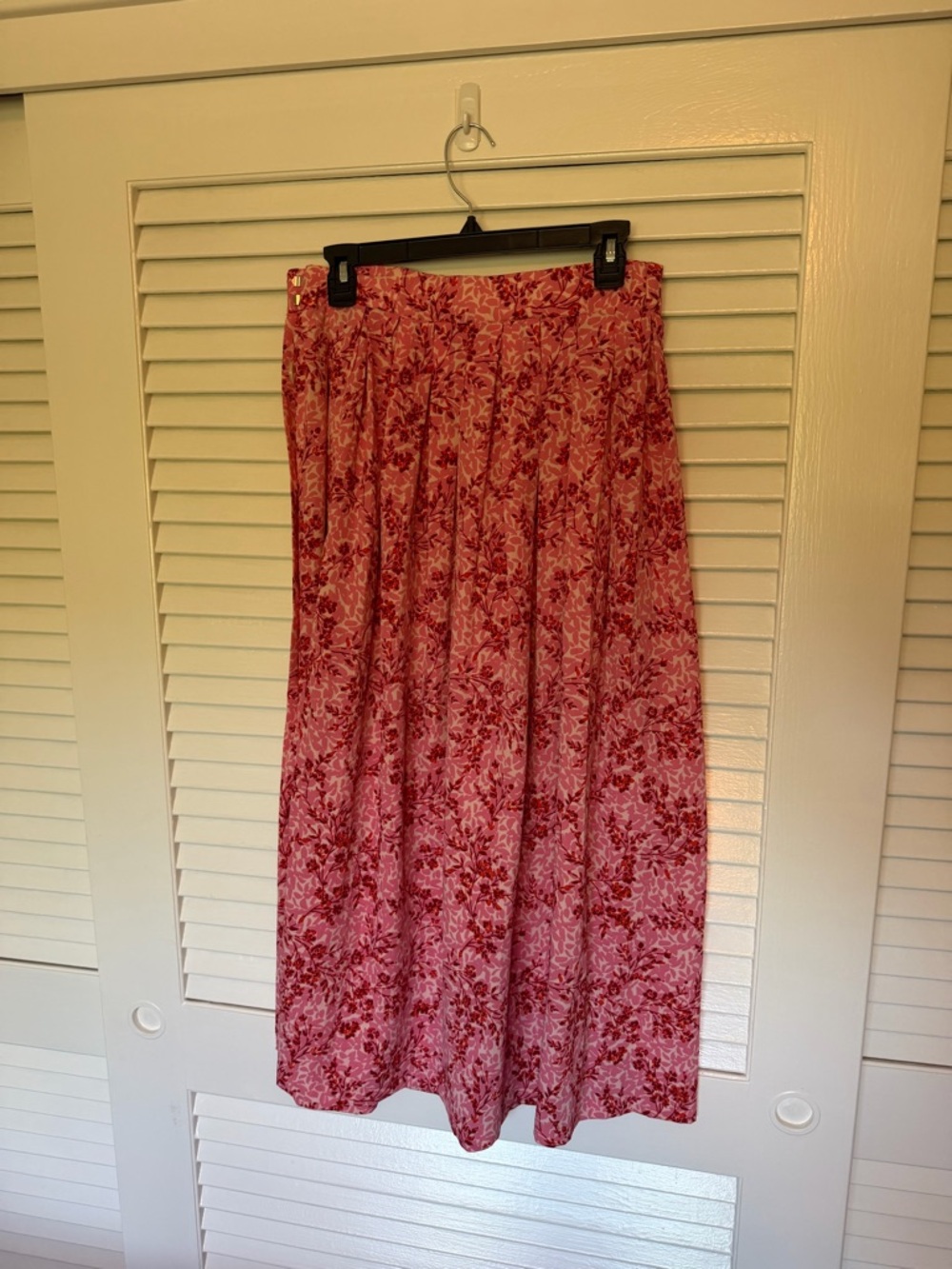 ASOS Rose-Pink Floral Midi Skirt